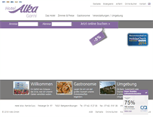 Tablet Screenshot of hotel-alka.de